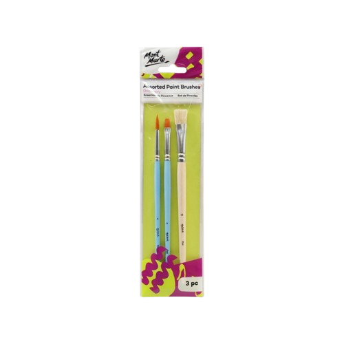 Set 3 cọ vẽ thân gỗ Mont Marte BMHS0041-V04