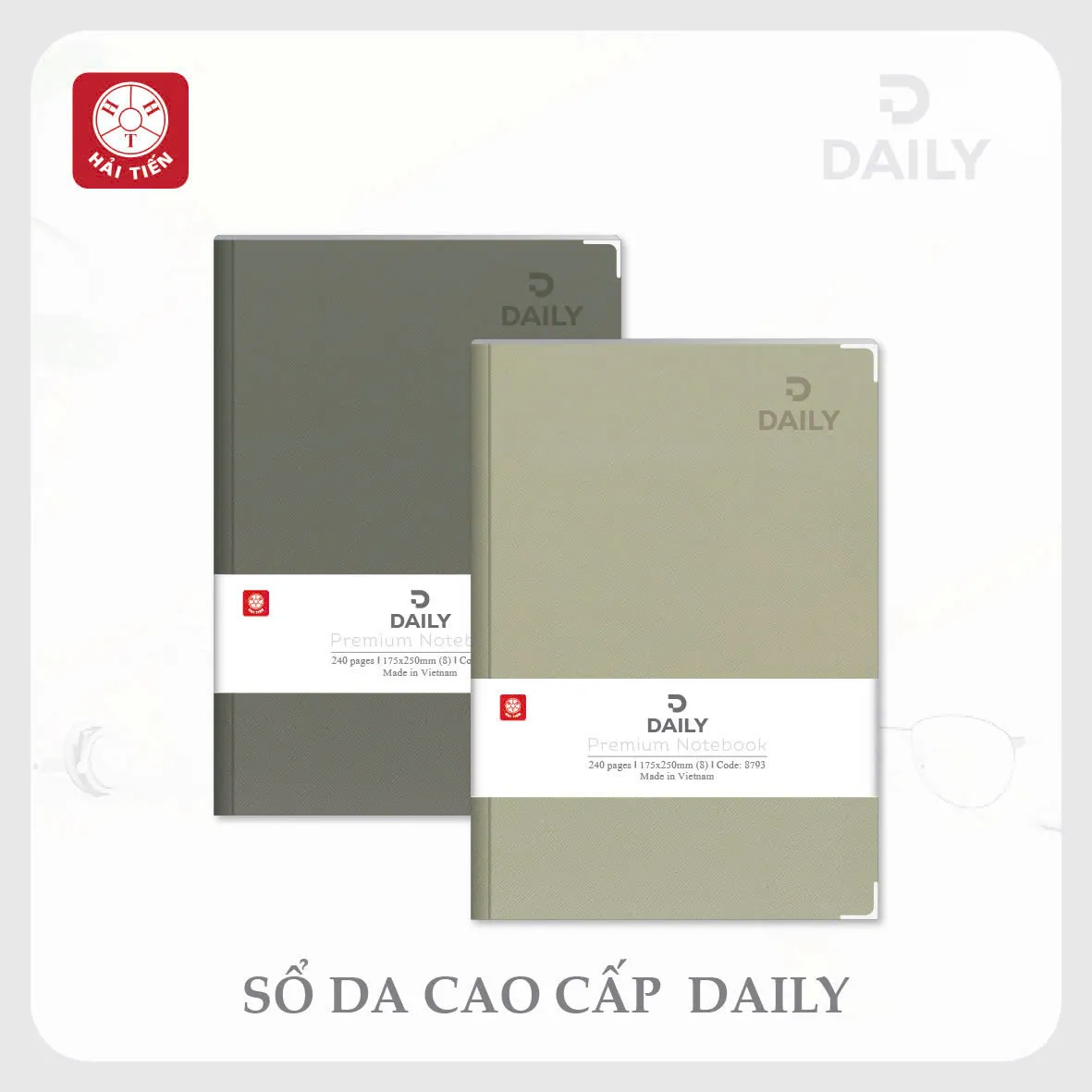 Sổ bìa da sần Hải Tiến DAILY A4 8809 240tr 70gsm (24)