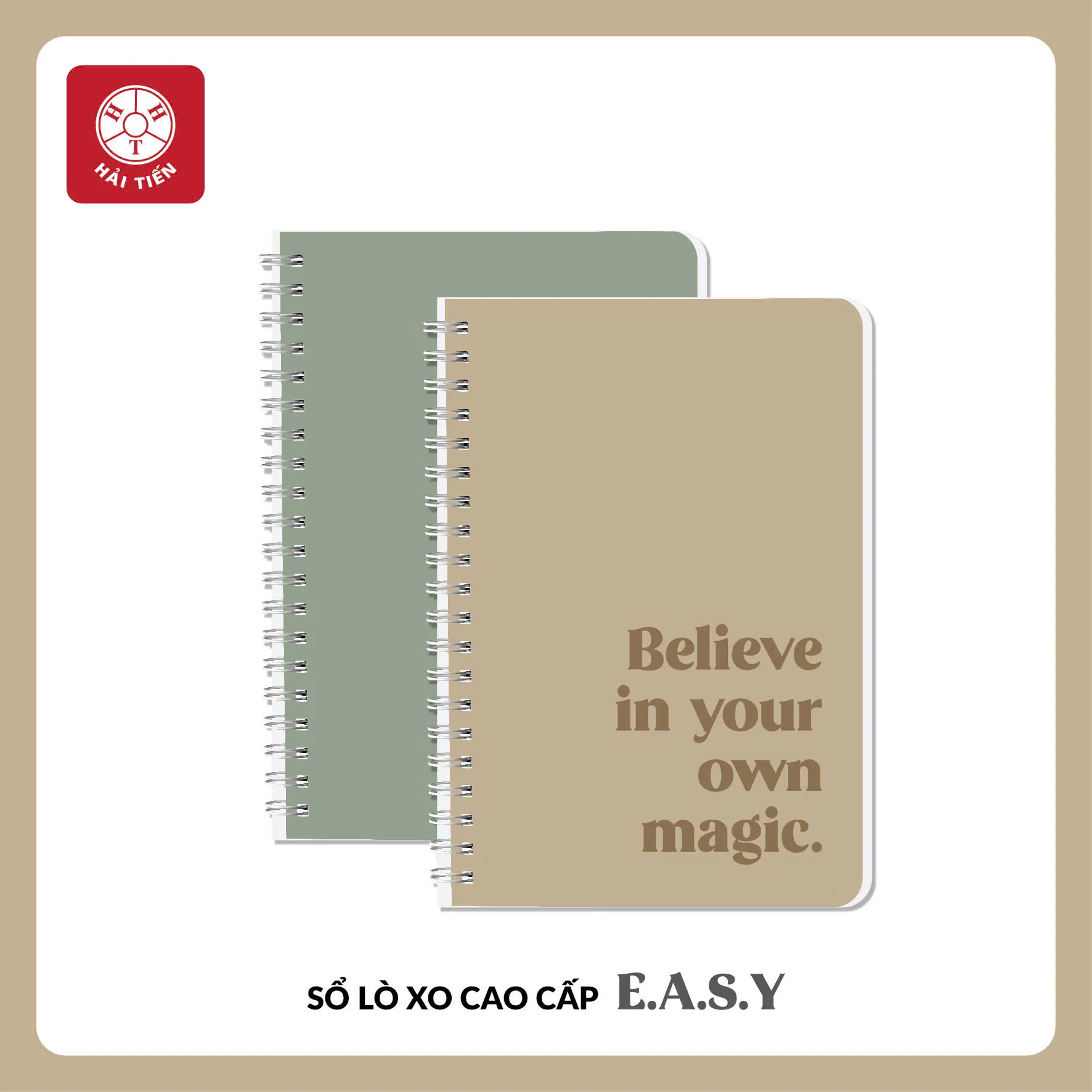 Sổ lò xo Hải Tiến Easy B5 9004 160trang 100gsm kẻ caro giấy trắng ngà (50)