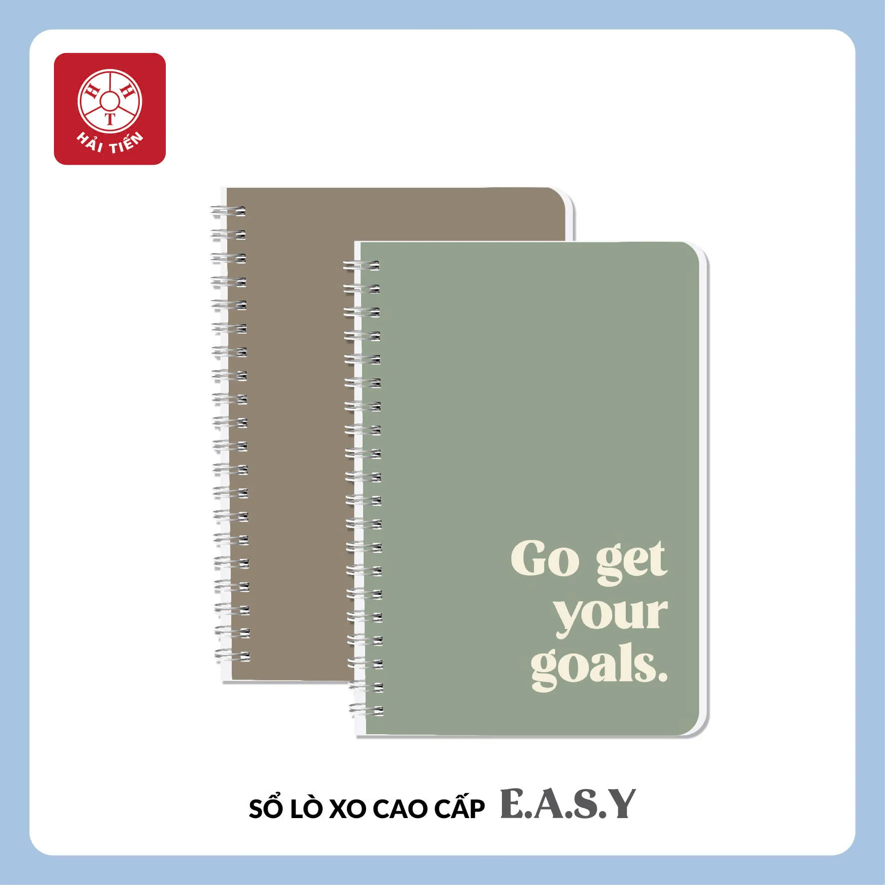 Sổ lò xo Hải Tiến Easy B5 9004 160trang 100gsm kẻ caro giấy trắng ngà (50)
