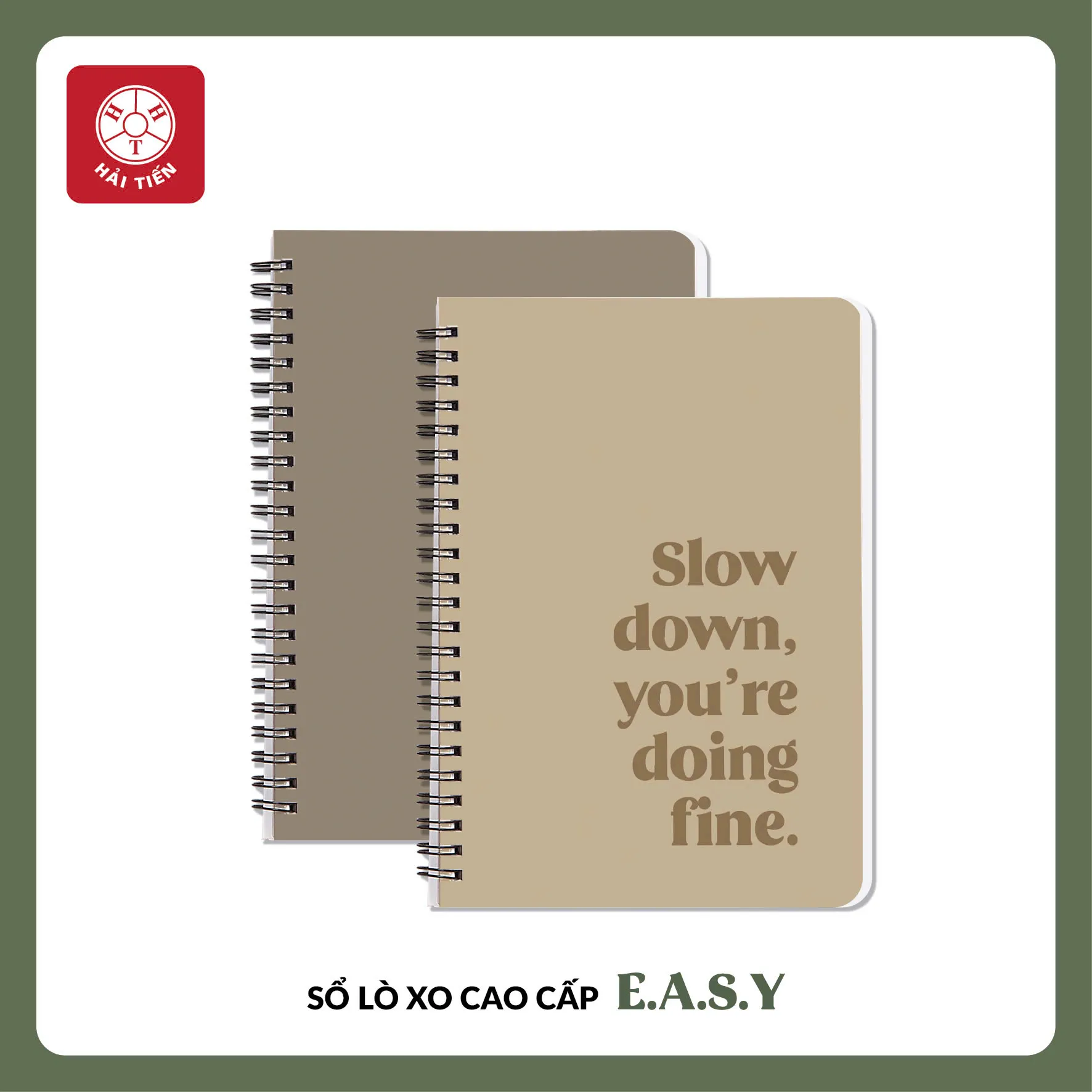 Sổ lò xo Hải Tiến Easy B5 9004 160trang 100gsm kẻ caro giấy trắng ngà (50)