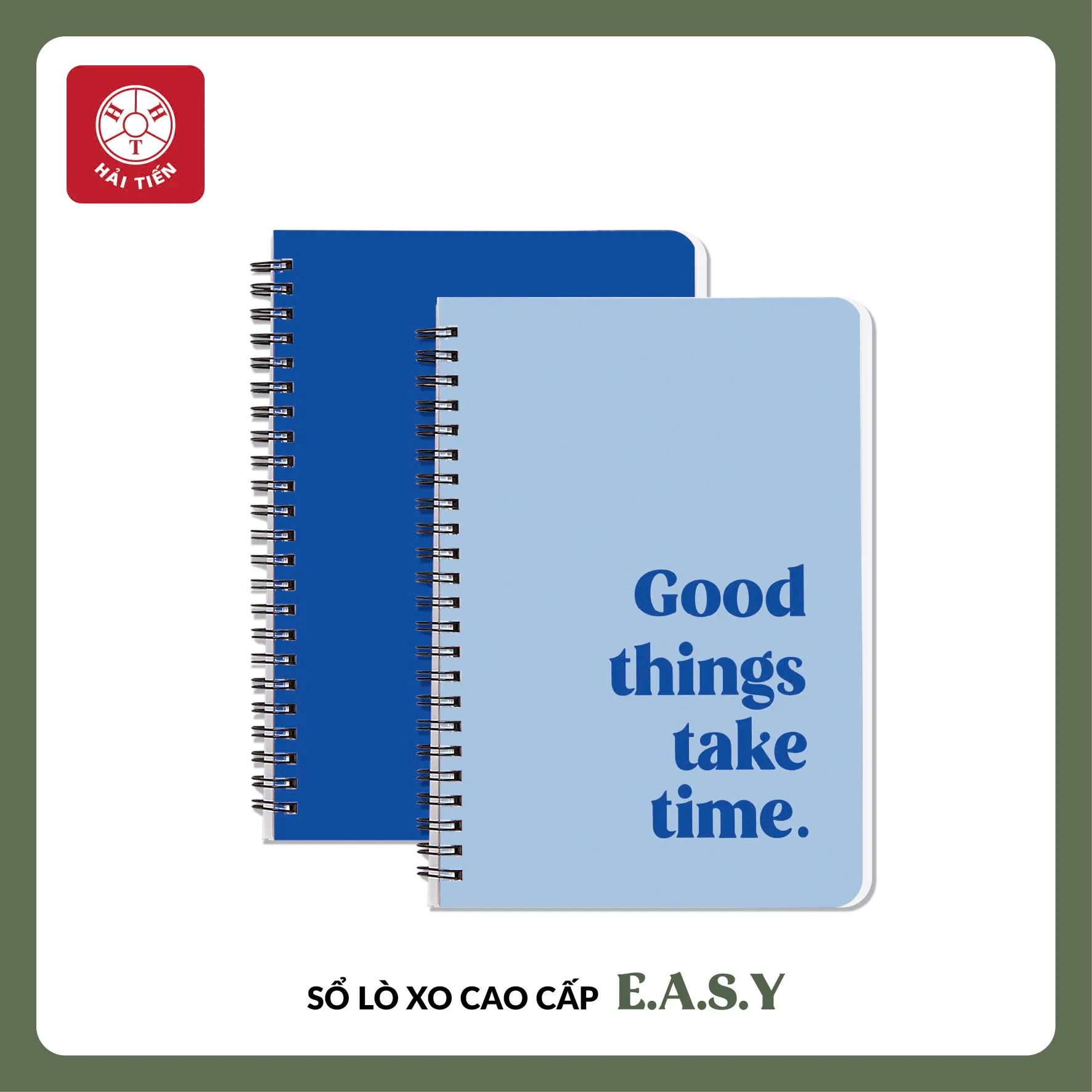 Sổ lò xo Hải Tiến Easy B5 9004 160trang 100gsm kẻ caro giấy trắng ngà (50)