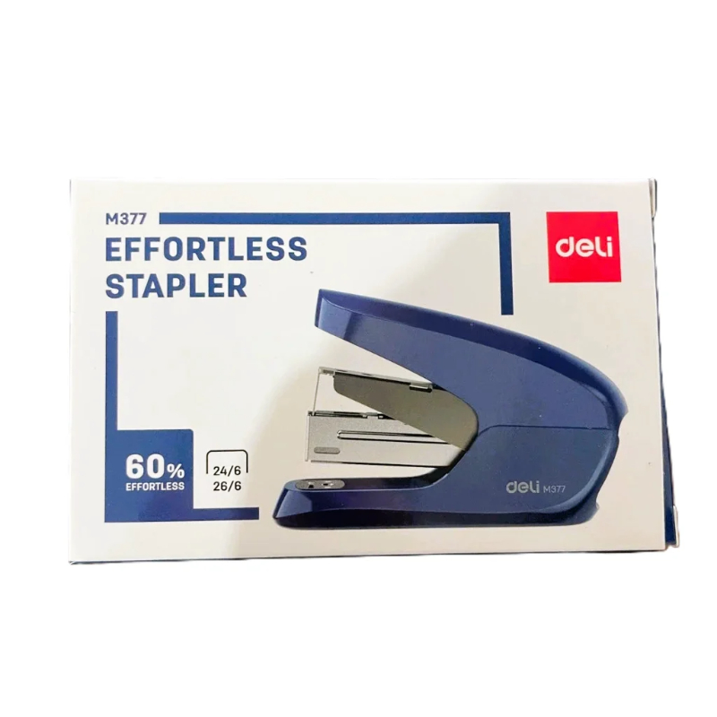 Bấm kim trợ lực Deli M377 24/6 26/6 no.3 30 tờ - Máy dập ghim giấy