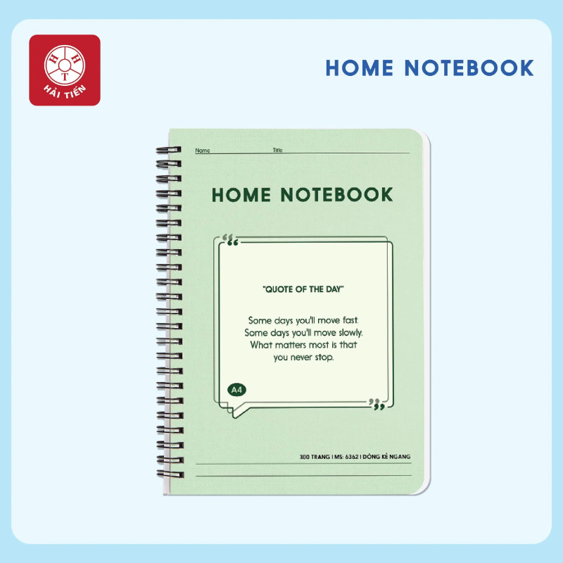 Sổ lò xo Hải Tiến Home 6362 A4 300 trang 70gsm