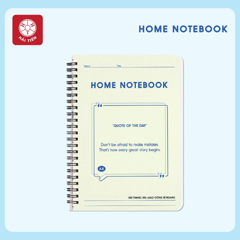 Sổ lò xo Hải Tiến Home 6362 A4 300 trang 70gsm