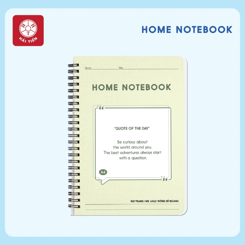 Sổ lò xo Hải Tiến Home 6362 A4 300 trang 70gsm