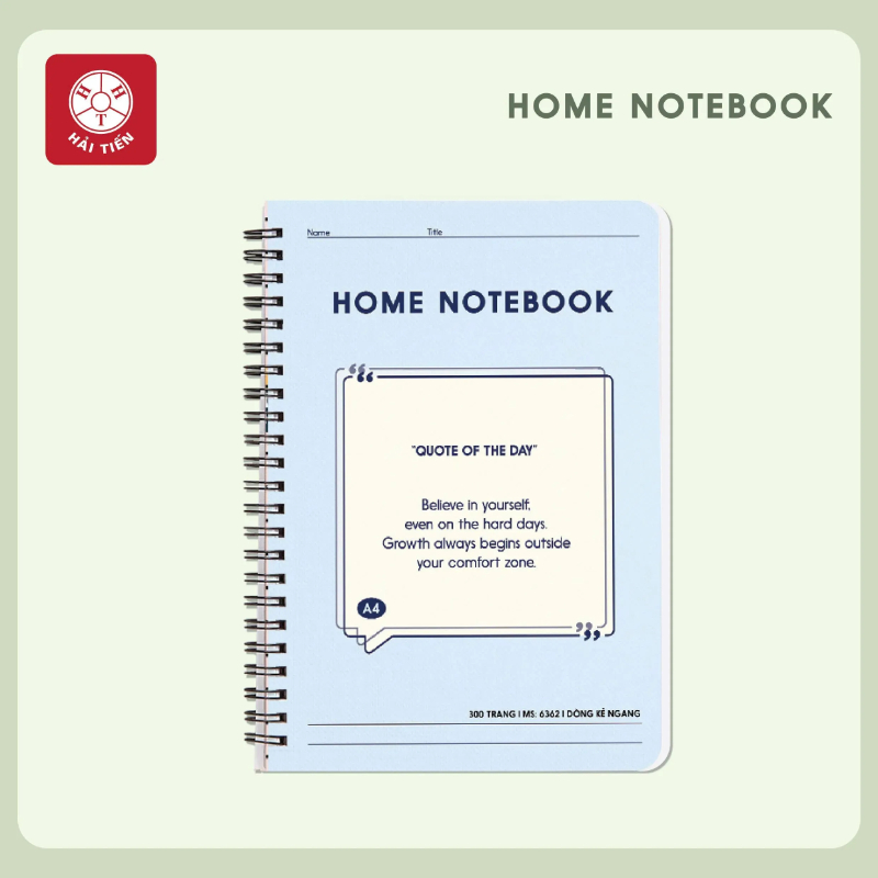 Sổ lò xo Hải Tiến Home 6362 A4 300 trang 70gsm