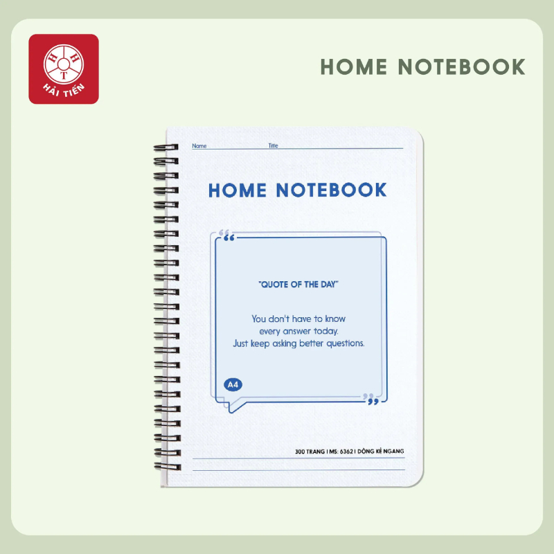 Sổ lò xo Hải Tiến Home 6362 A4 300 trang 70gsm