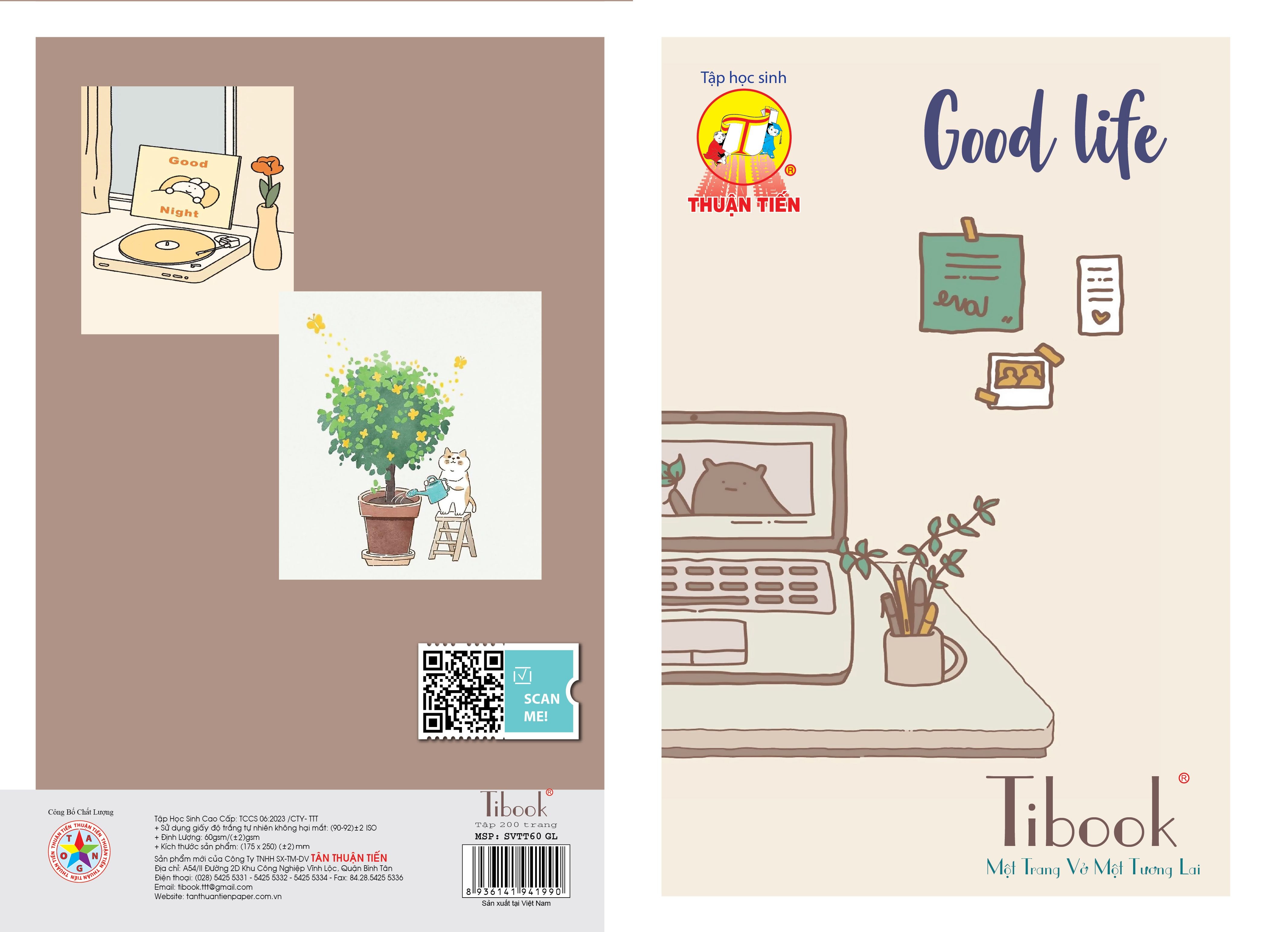 Tập SV Thuận Tiến Good Life 200 trang 60gsm 4ly ngang sinh viên B5 Tibook (5/70)