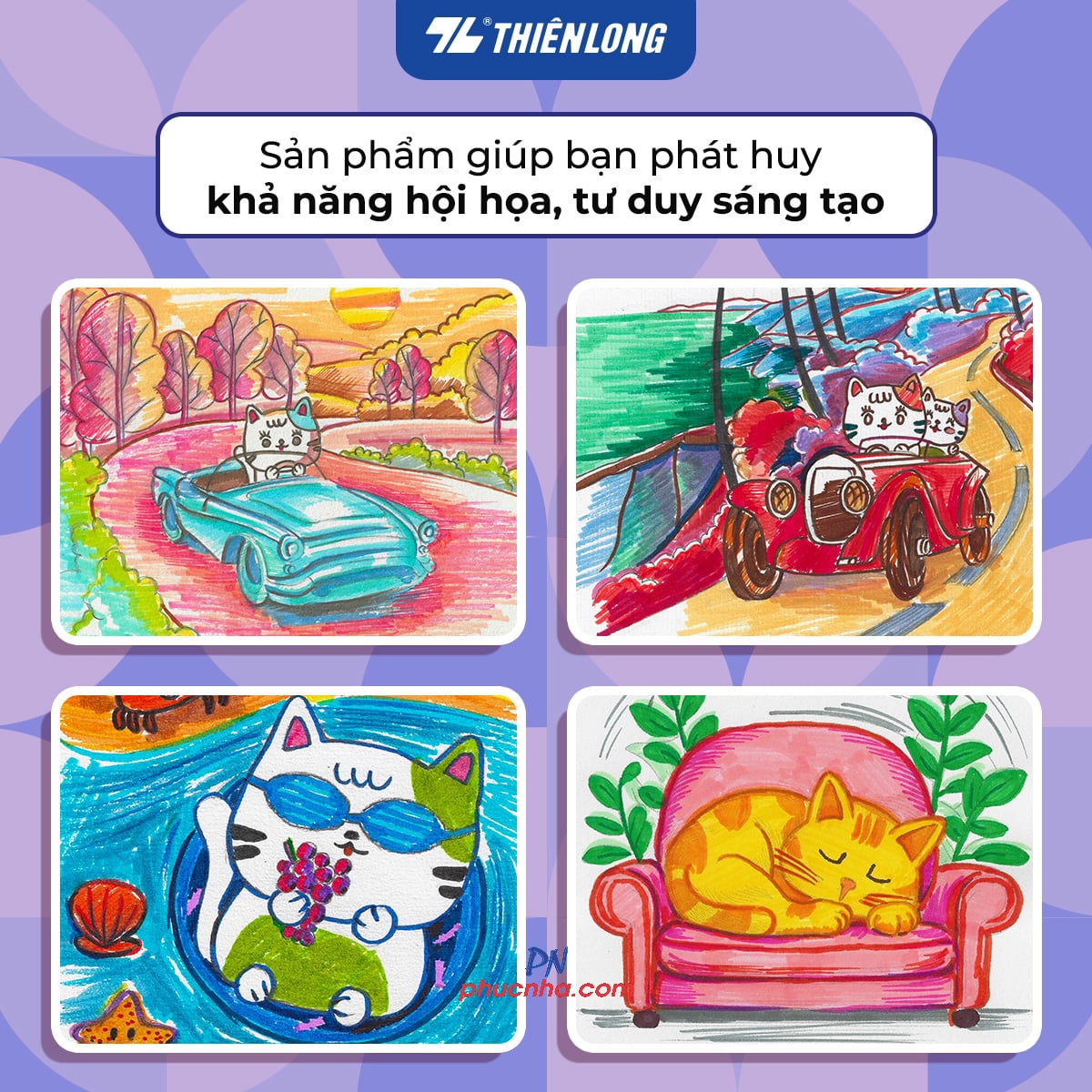 Bút lông màu Fiber Pen Thiên Long Colokit SWM-C008 20 màu tone pastel (có thể rửa được) ngòi chóp