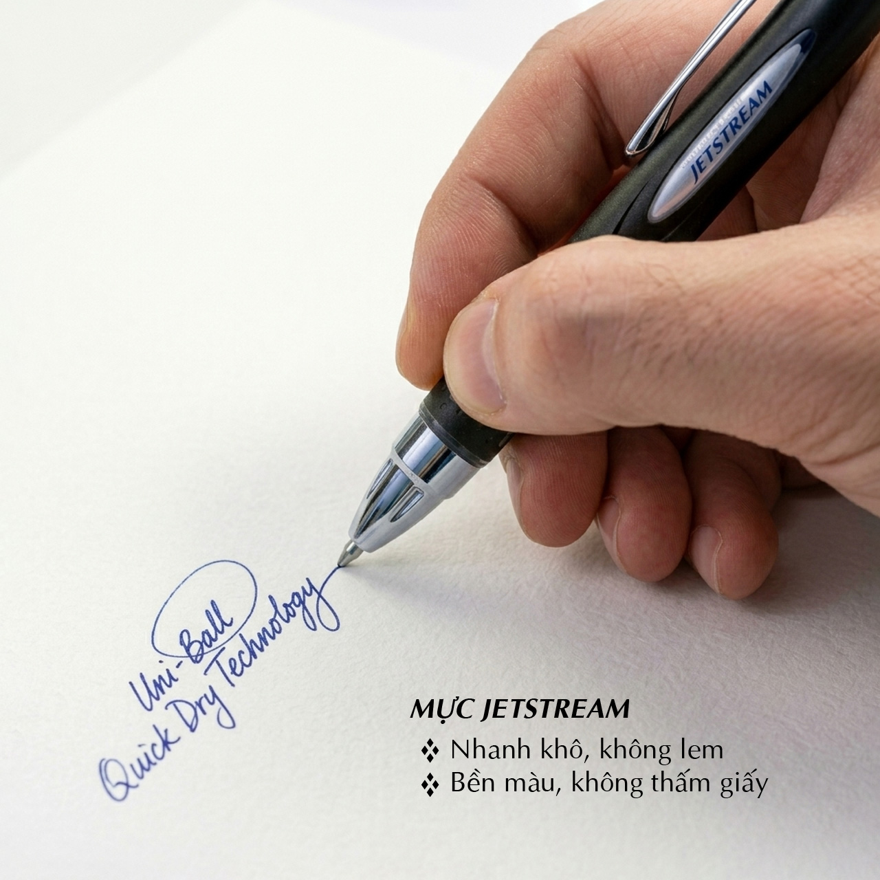 Bút ký Uni-ball SXN-210 Jetstream semi gel bút bi bấm 1.0mm, mực xanh (12)