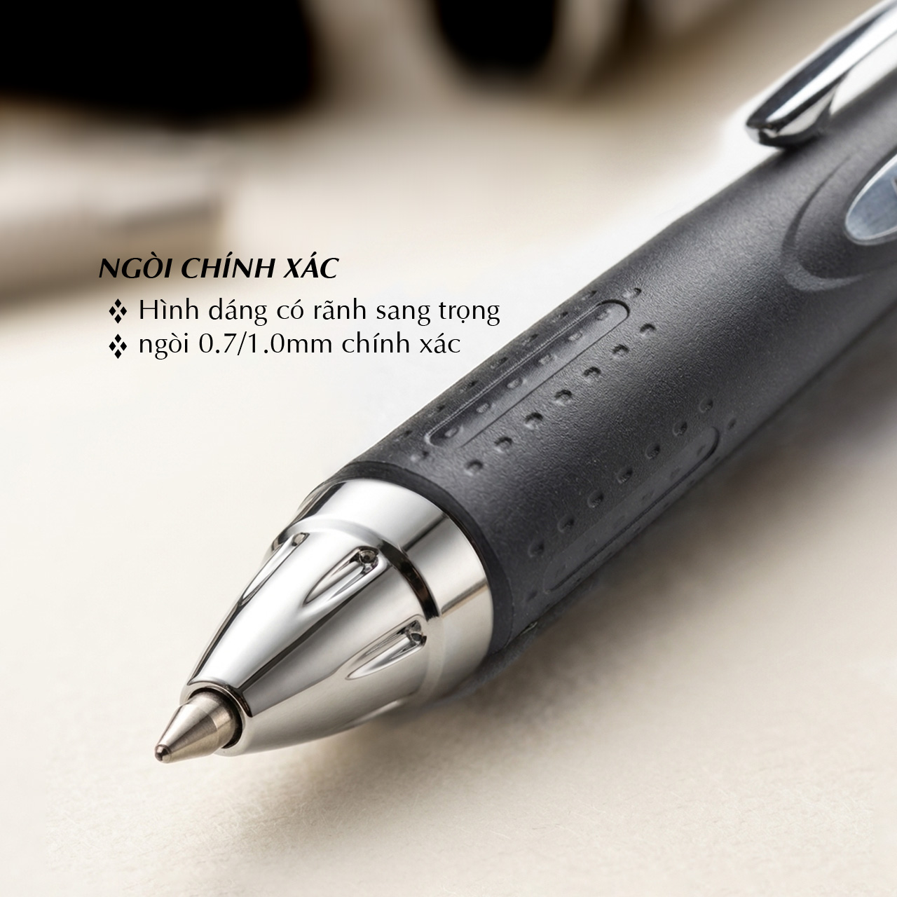 Bút ký Uni-ball SXN-210 Jetstream semi gel bút bi bấm 1.0mm, mực xanh (12)