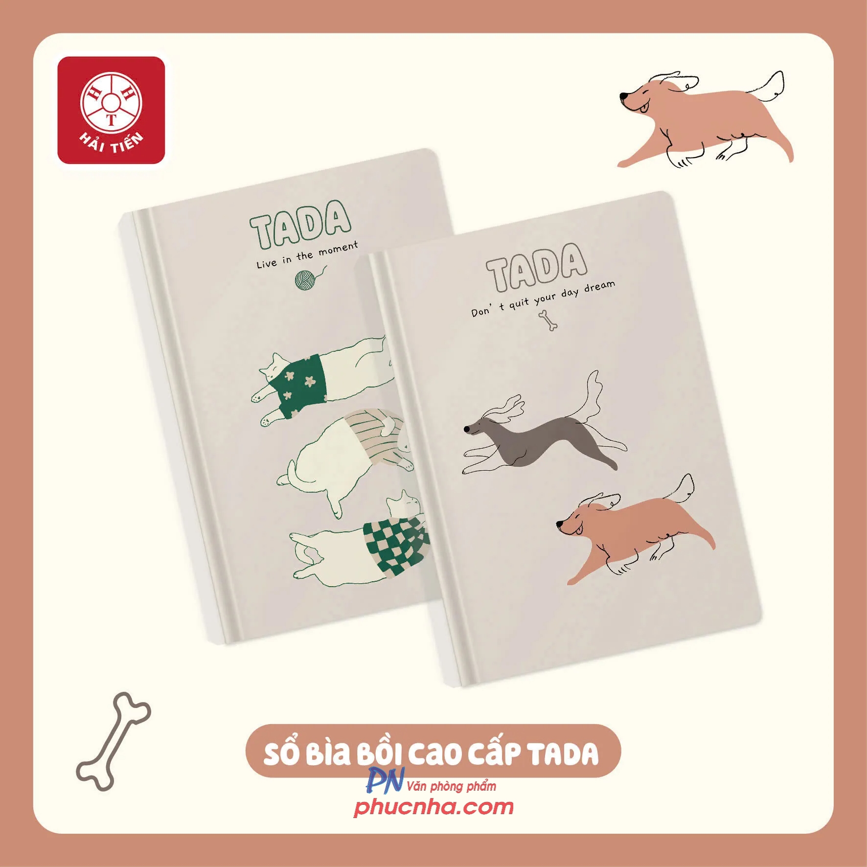 Sổ bìa cứng Hải Tiến 8694 TADA 135x195mm 80gsm kẻ ngang (60)