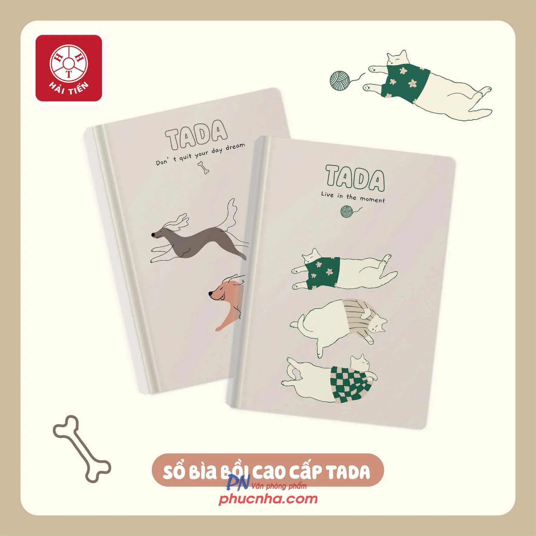 Sổ bìa cứng Hải Tiến 8694 TADA 135x195mm 80gsm kẻ ngang (60)