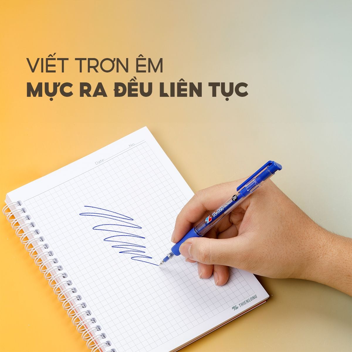 Bút bi Thiên Long TL-025 0.8mm (20) - Bút bi TL025 mực xanh/ đỏ/ đen