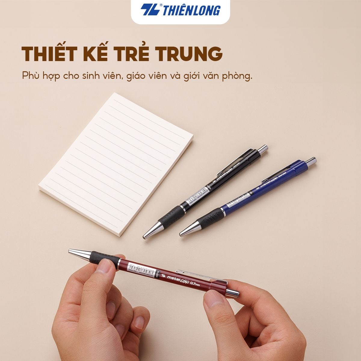 Bút bi Thiên Long TL-036, 0.7mm (20) - Bút bi TL036 Mực xanh/ đỏ/ đen