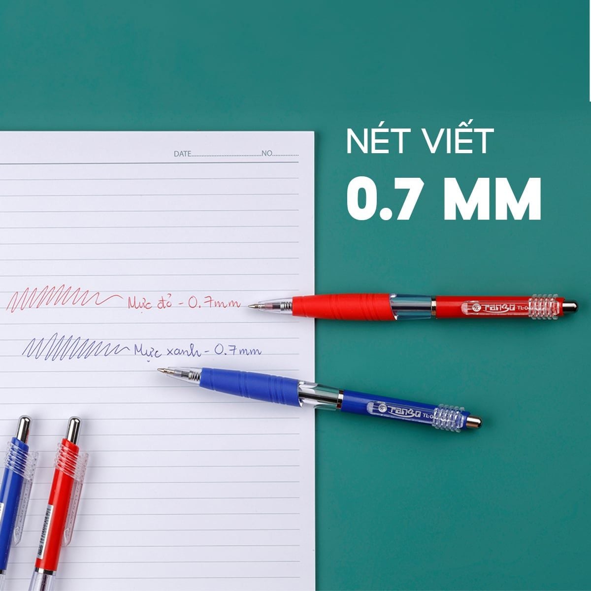 Bút bi Thiên Long TL-047 Tango 0.7mm (10) - Bút bi TL047 Mực xanh/ đỏ/ đen