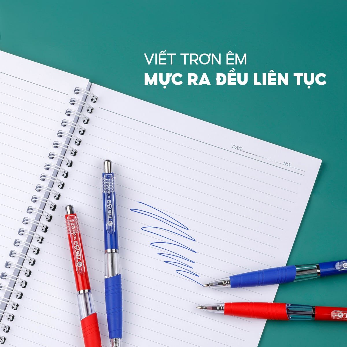 Bút bi Thiên Long TL-047 Tango 0.7mm (10) - Bút bi TL047 Mực xanh/ đỏ/ đen