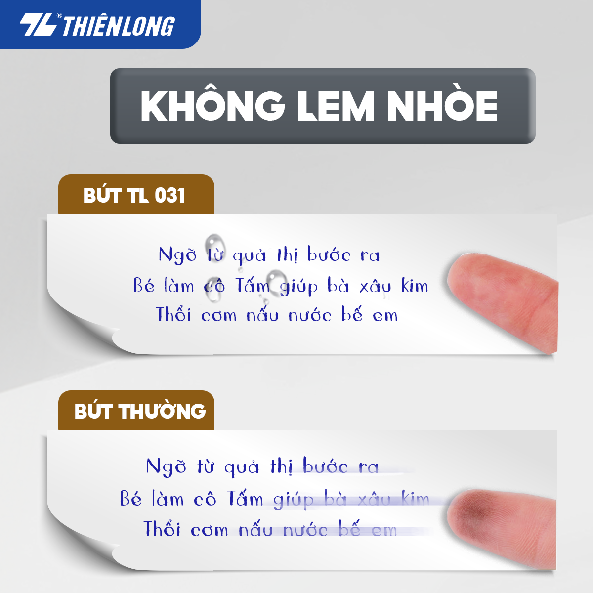 Bút bi Thiên Long TL-031 0.5mm (20) - Bút bi nét nhỏ TL031 Mực xanh/ đỏ/ đen