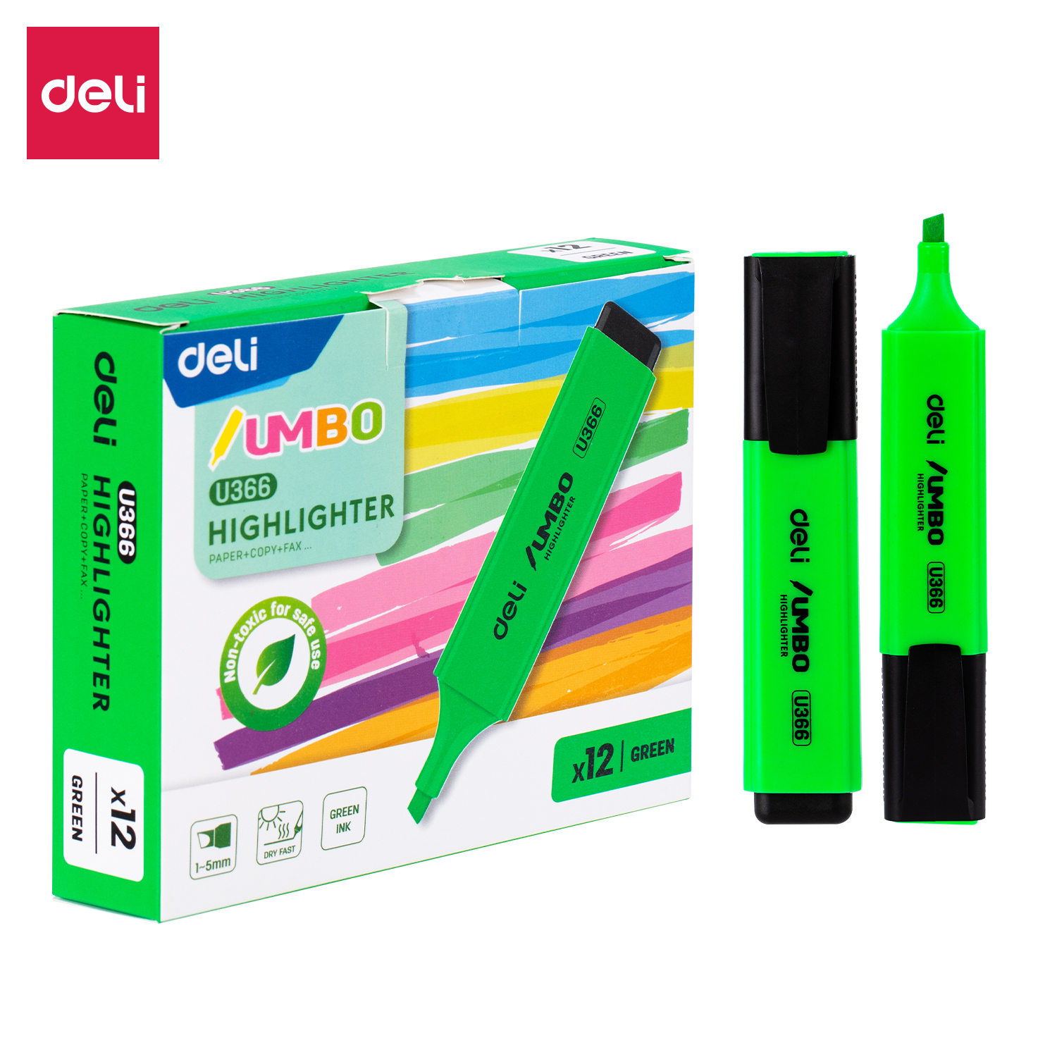Bút dạ quang Deli U366 1 đầu (12)
