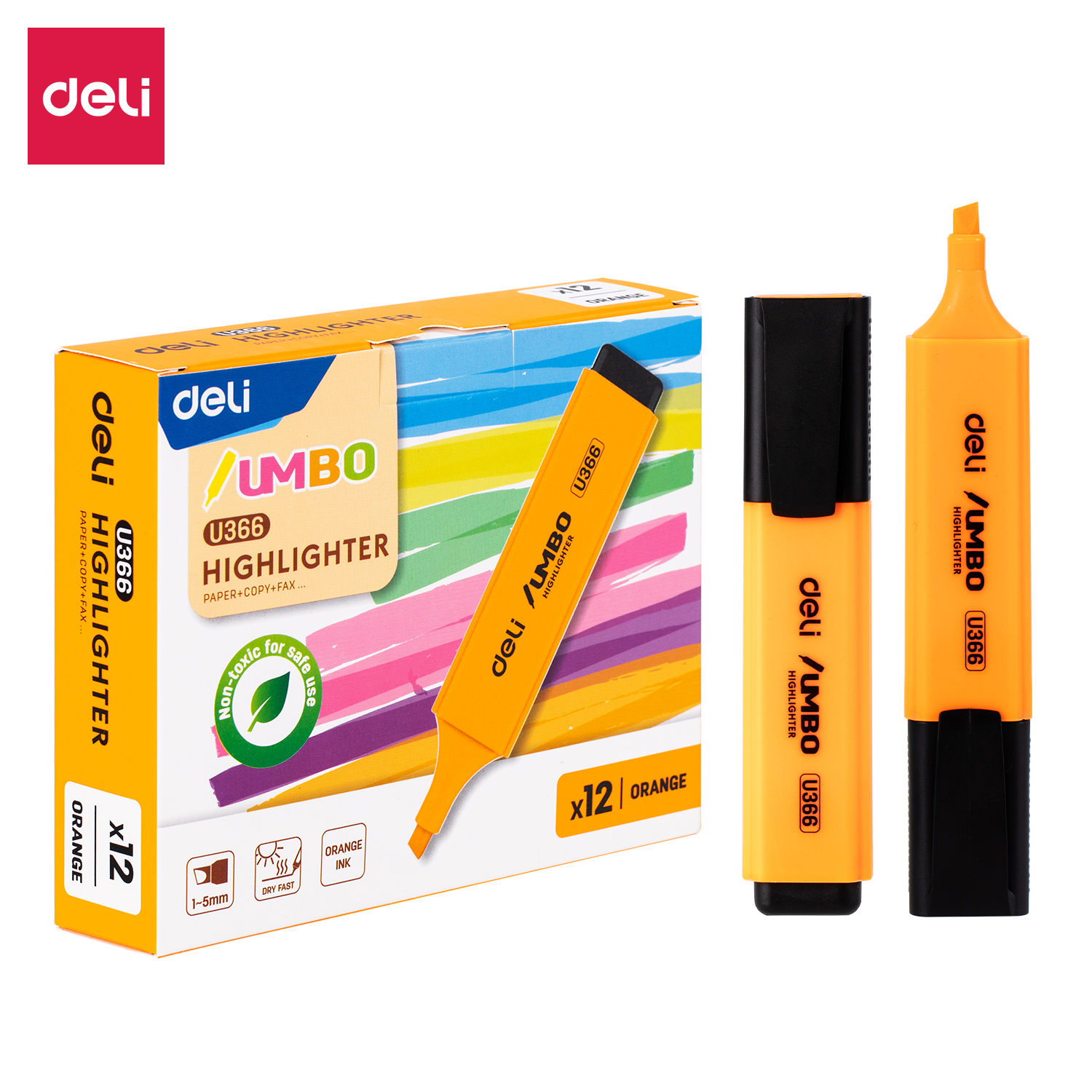 Bút dạ quang Deli U366 1 đầu (12)
