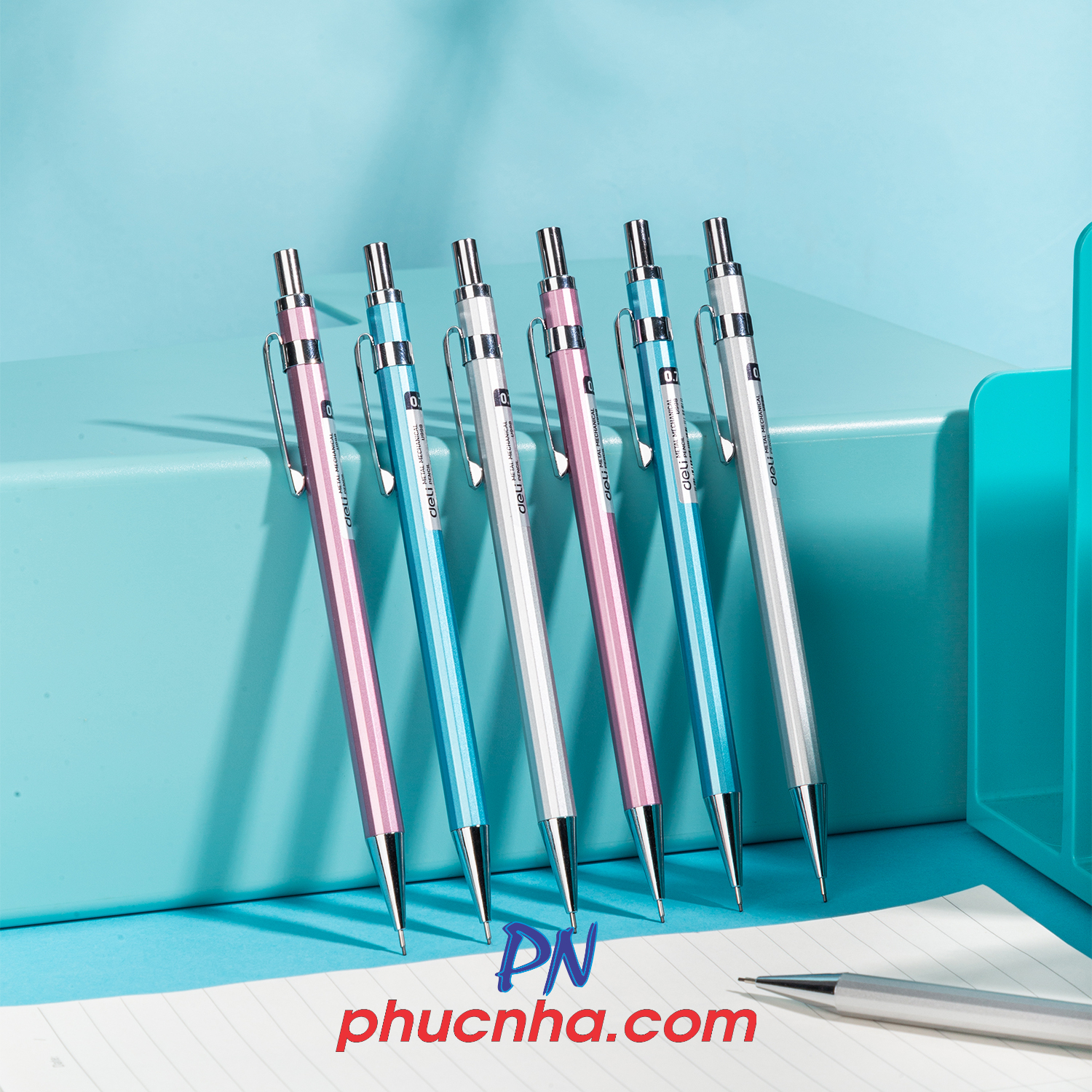 Bút chì bấm kim loại Deli U998 0,7mm (36)