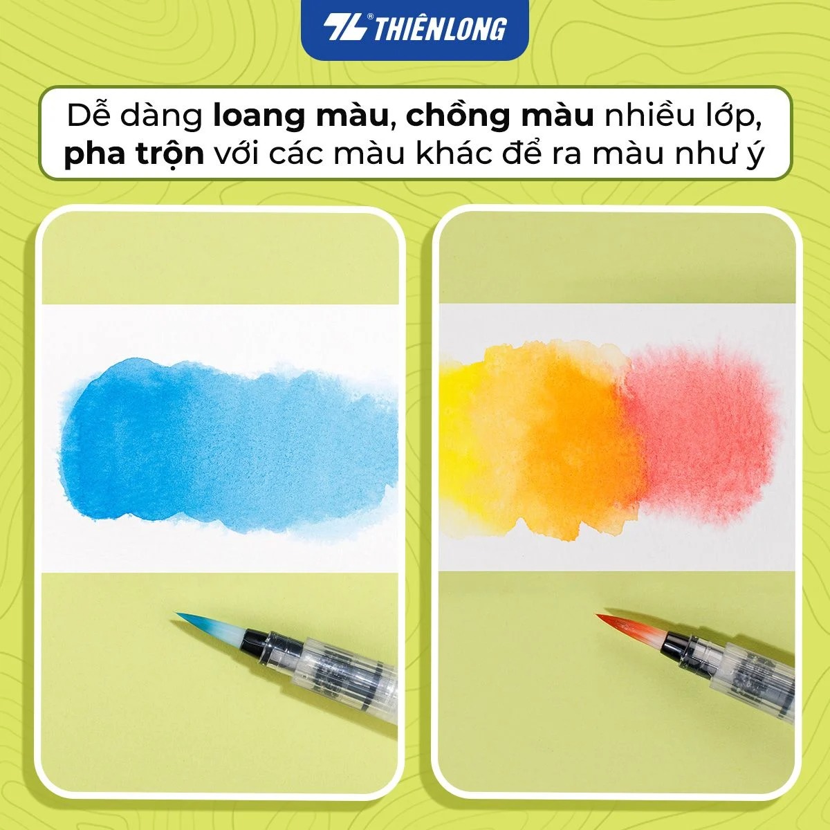 Màu nước Thiên Long WACO-C018 dạng nén 24 màu kèm cọ nước