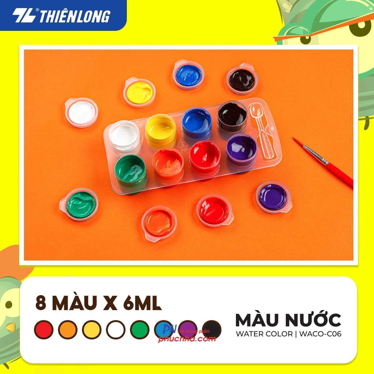 Màu nước Thiên Long Colokit WACO-C06 8 màu x 6ml (60)