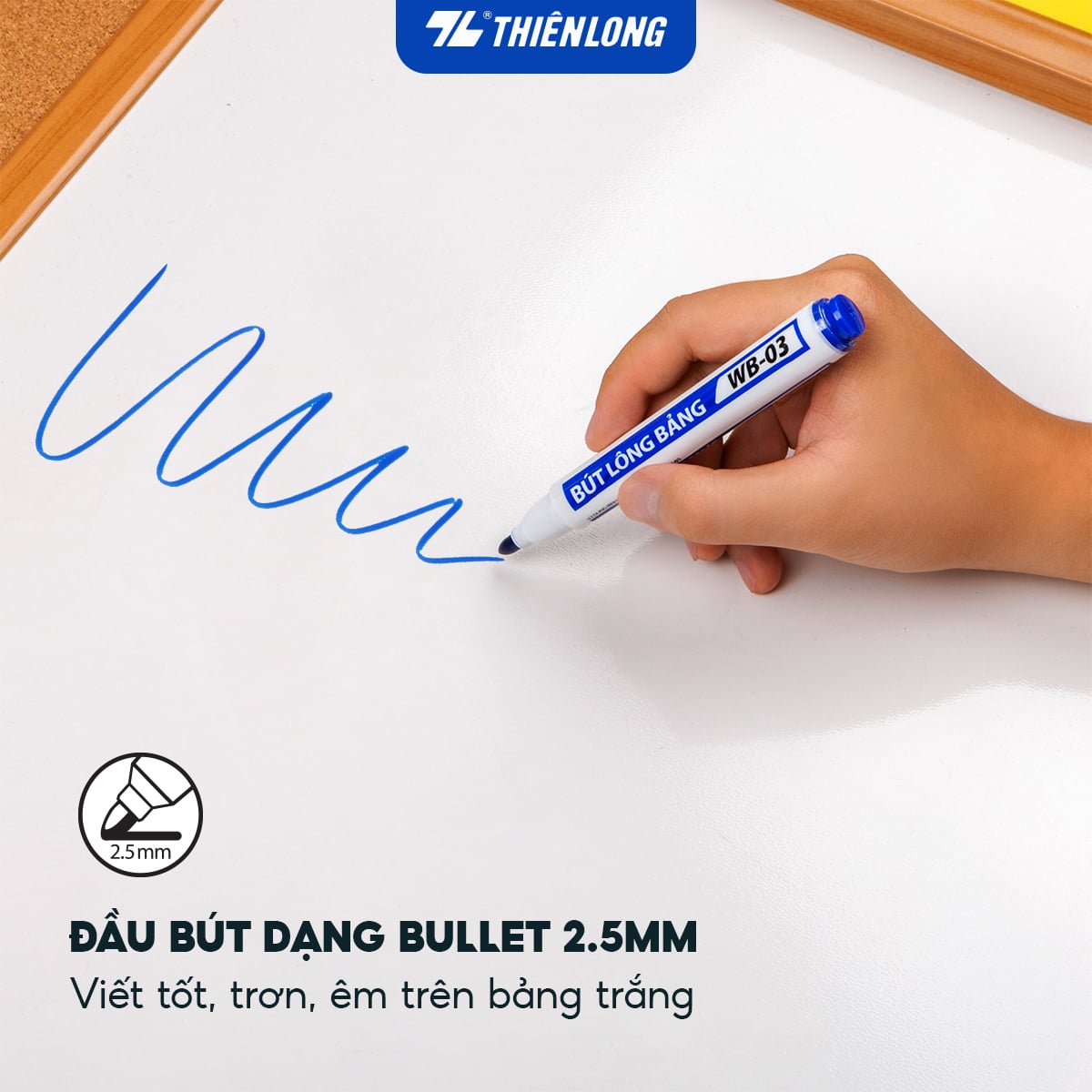Bút lông bảng Thiên Long WB-03 2.5mm (10/720)