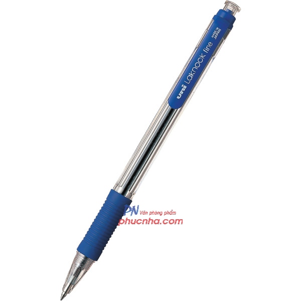 Bút bi Uniball SN-101 Laknock fine, 0.7mm, xanh (12)