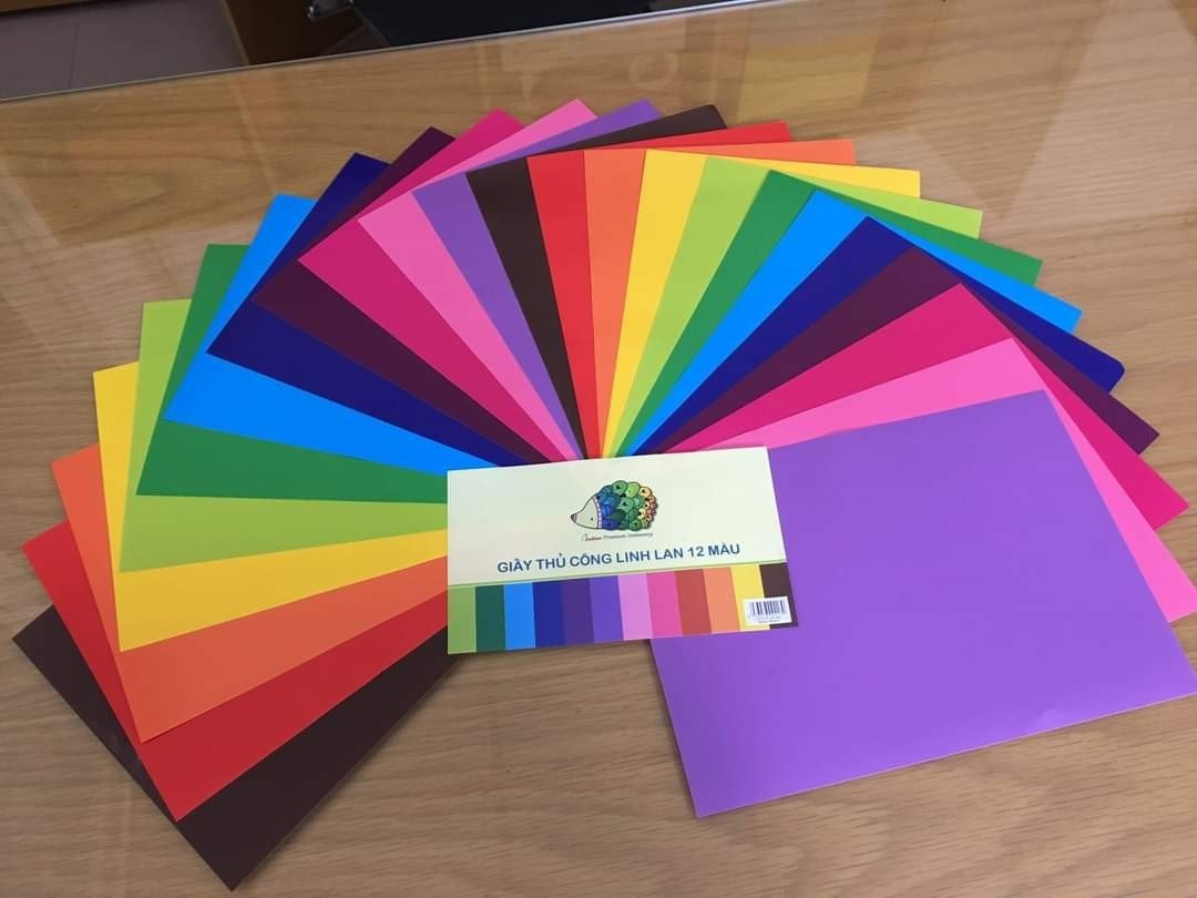 Giấy màu thủ công Linh Lan GT12-A4 A4 (12 màu/ xấp)