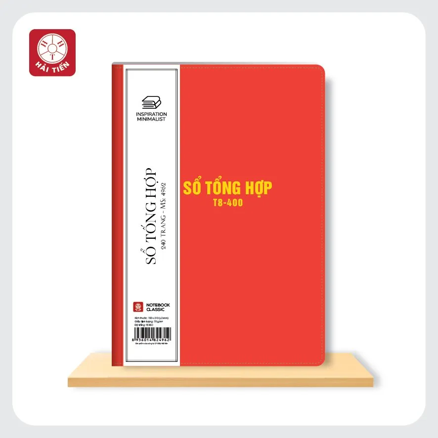 Sổ da Hải Tiến tổng hợp 600tr B5 175x250mm (bìa nhiều màu)