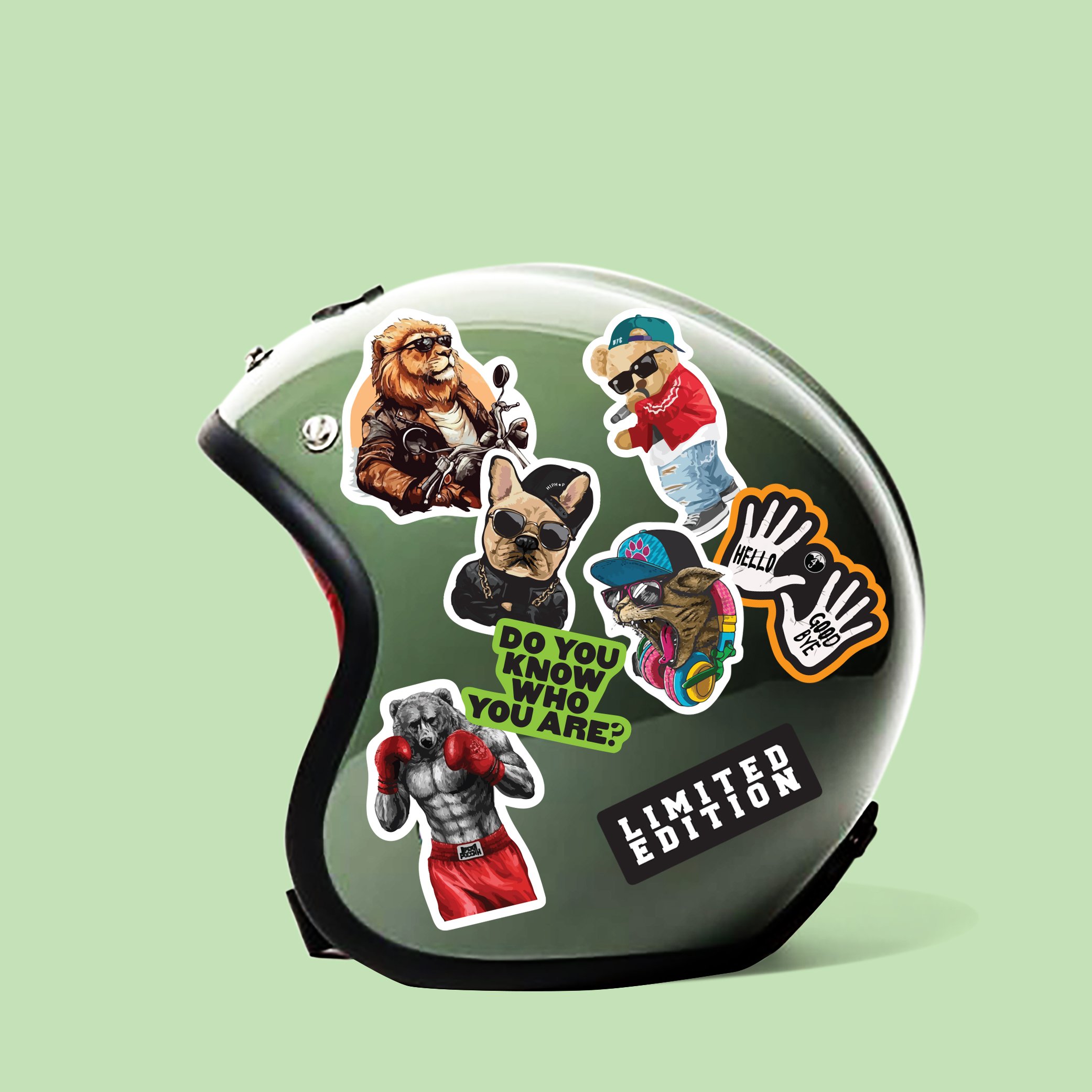 Sticker Linh Lan Set 50 hình hộp giấy