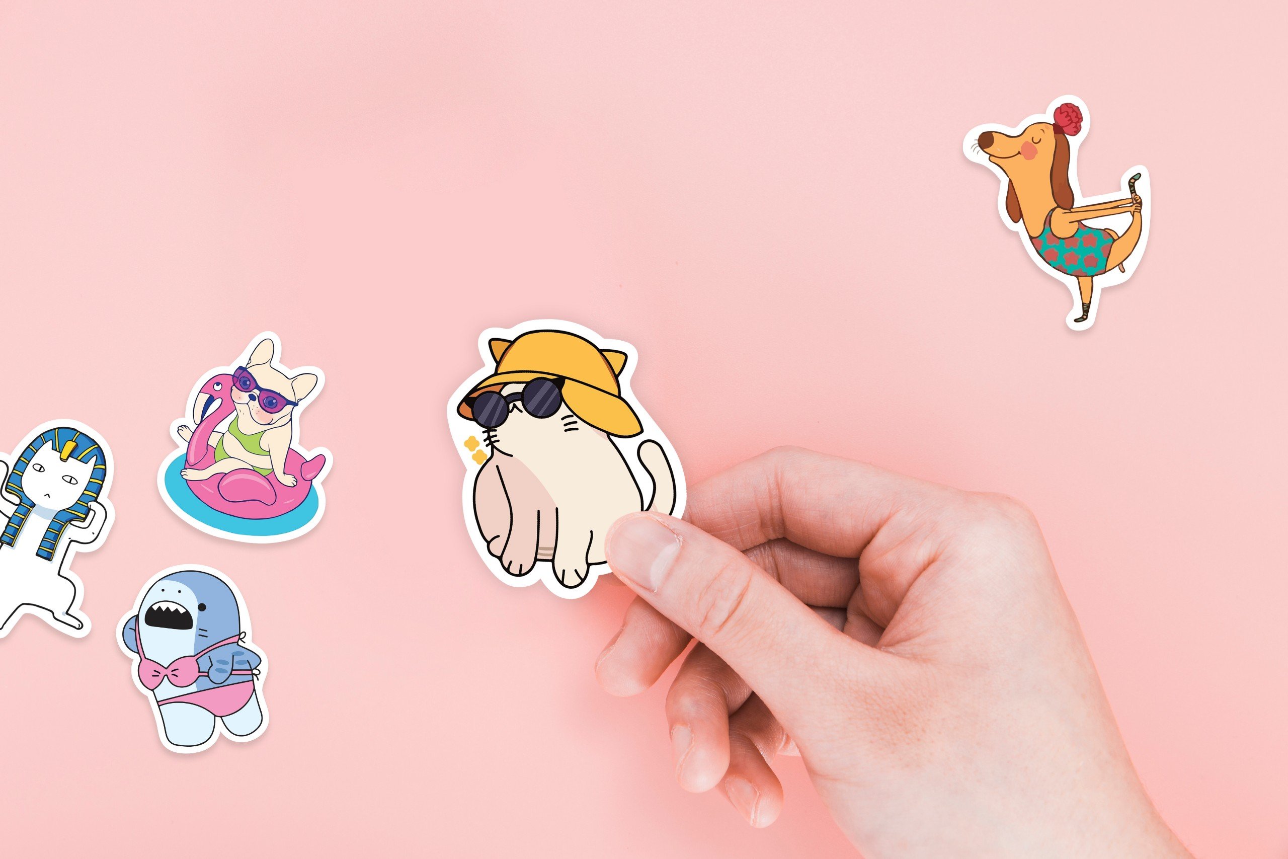 Sticker Linh Lan Set 50 hình hộp giấy