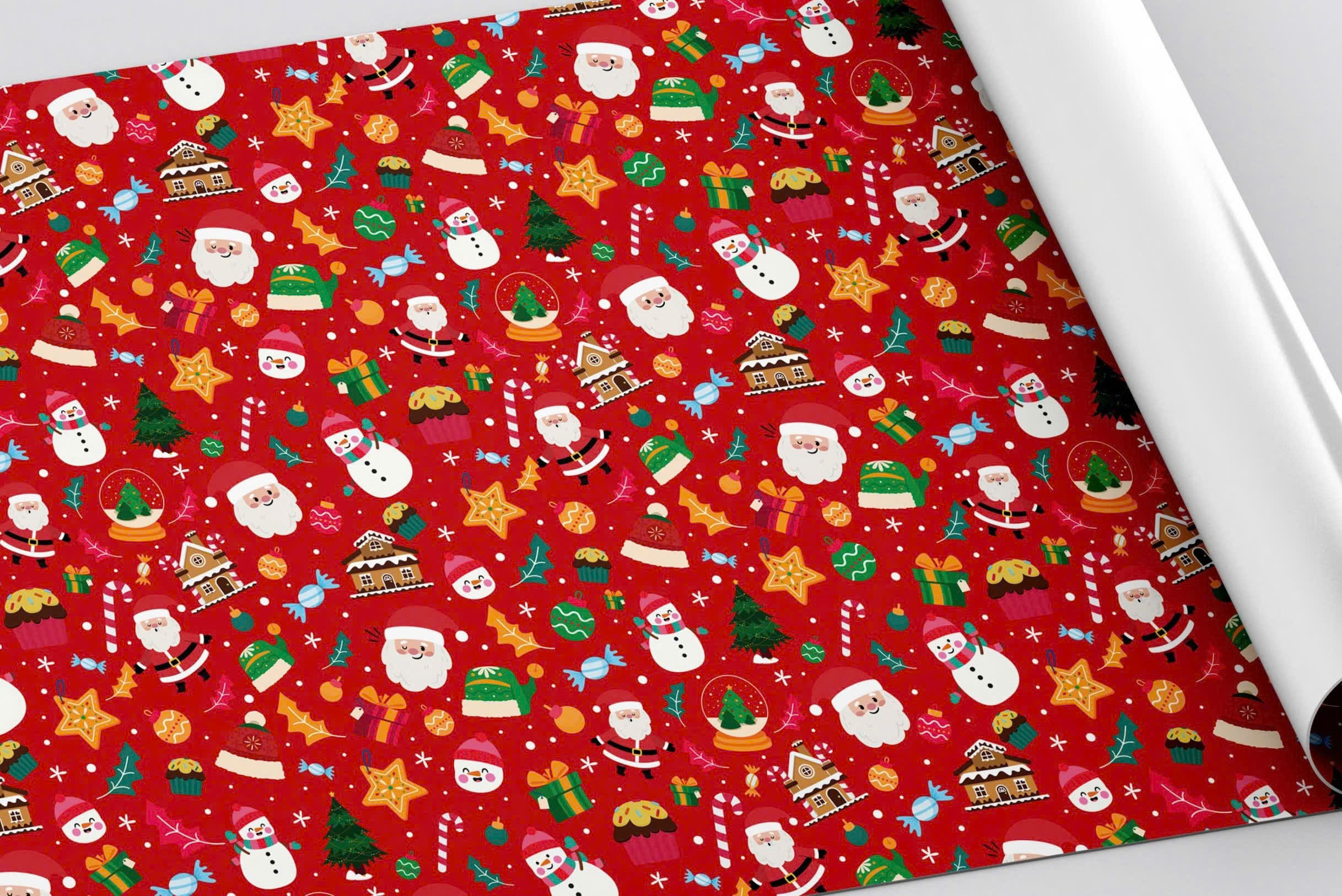 Giấy gói quà Noel, Tết giấy láng (50t/x), giấy kraft 1 mặt (45t/x)