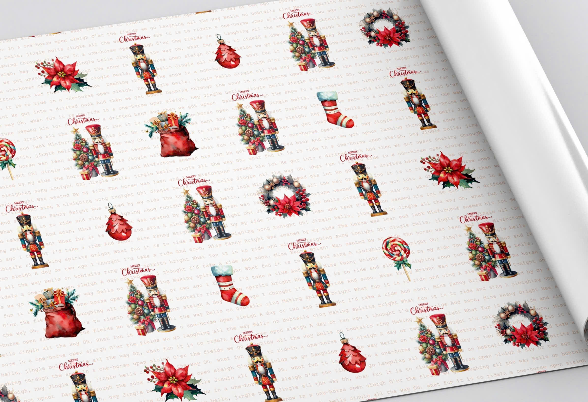 Giấy gói quà Noel, Tết giấy láng (50t/x), giấy kraft 1 mặt (45t/x)