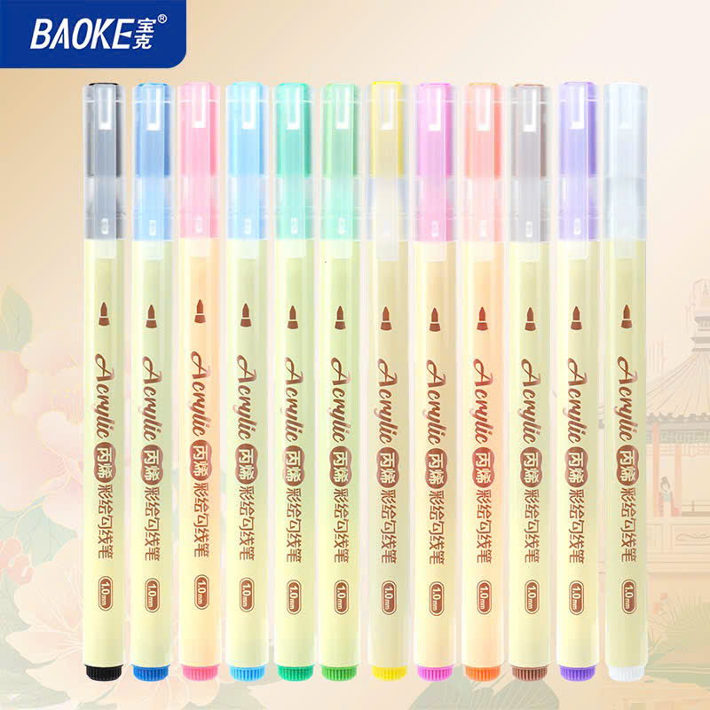 Bút bi gel Acrylic Baoke MP2954 1.0mm (12 màu)