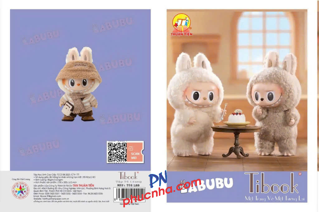 Tập HS Thuận Tiến Labubu 80gsm 96 trang 4 ô ly  (10/120)
