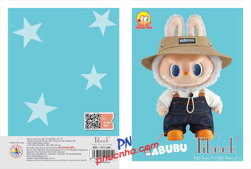Tập HS Thuận Tiến Labubu 80gsm 96 trang 4 ô ly  (10/120)