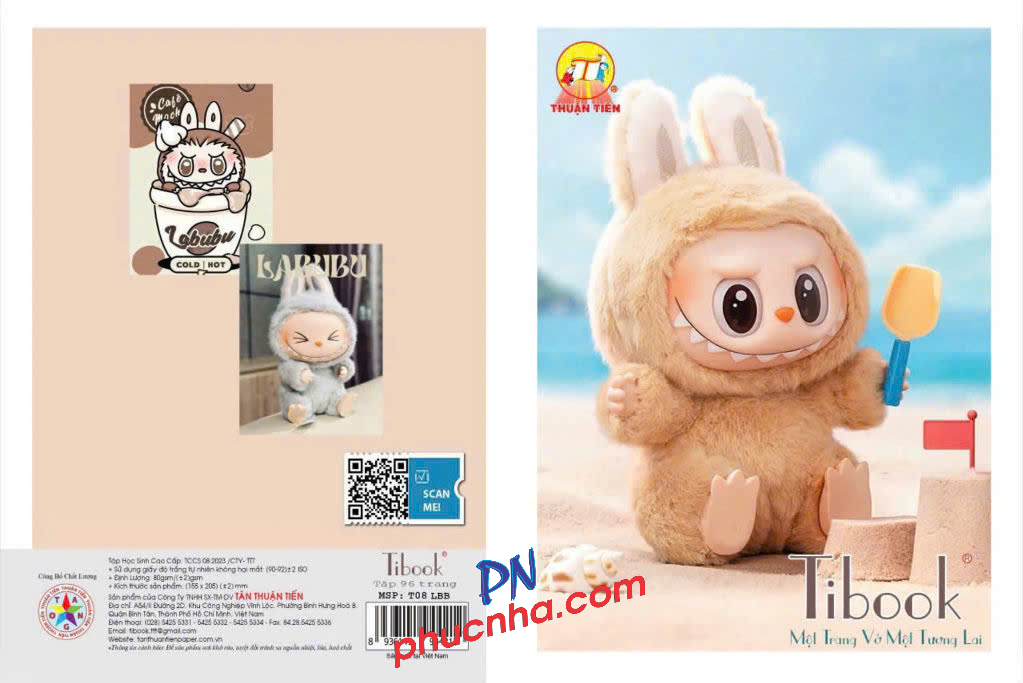 Tập HS Thuận Tiến Labubu 80gsm 96 trang 4 ô ly  (10/120)