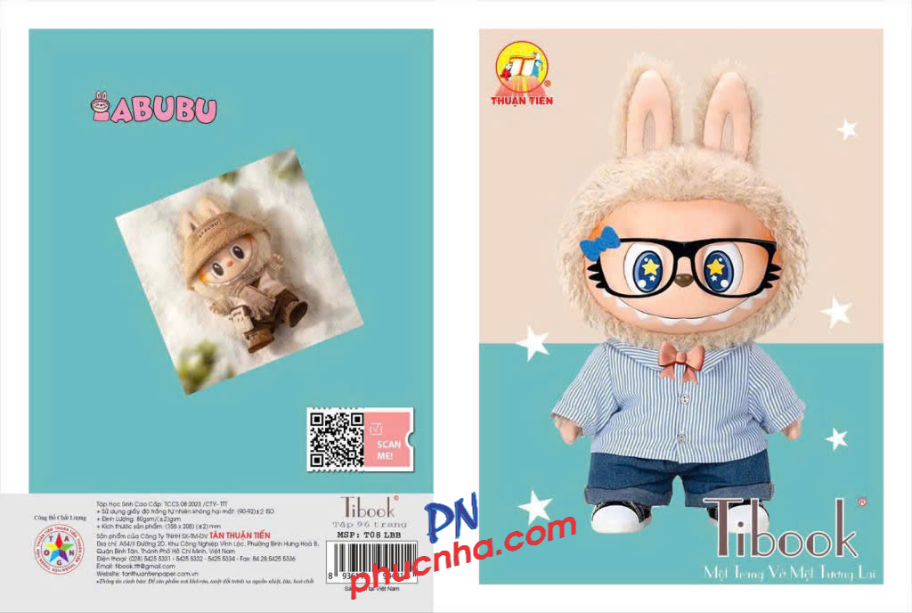 Tập HS Thuận Tiến Labubu 80gsm 96 trang 4 ô ly  (10/120)