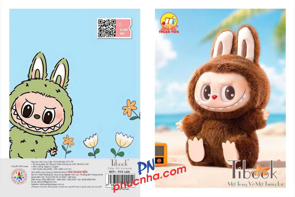 Tập HS Thuận Tiến Labubu 80gsm 96 trang 4 ô ly  (10/120)