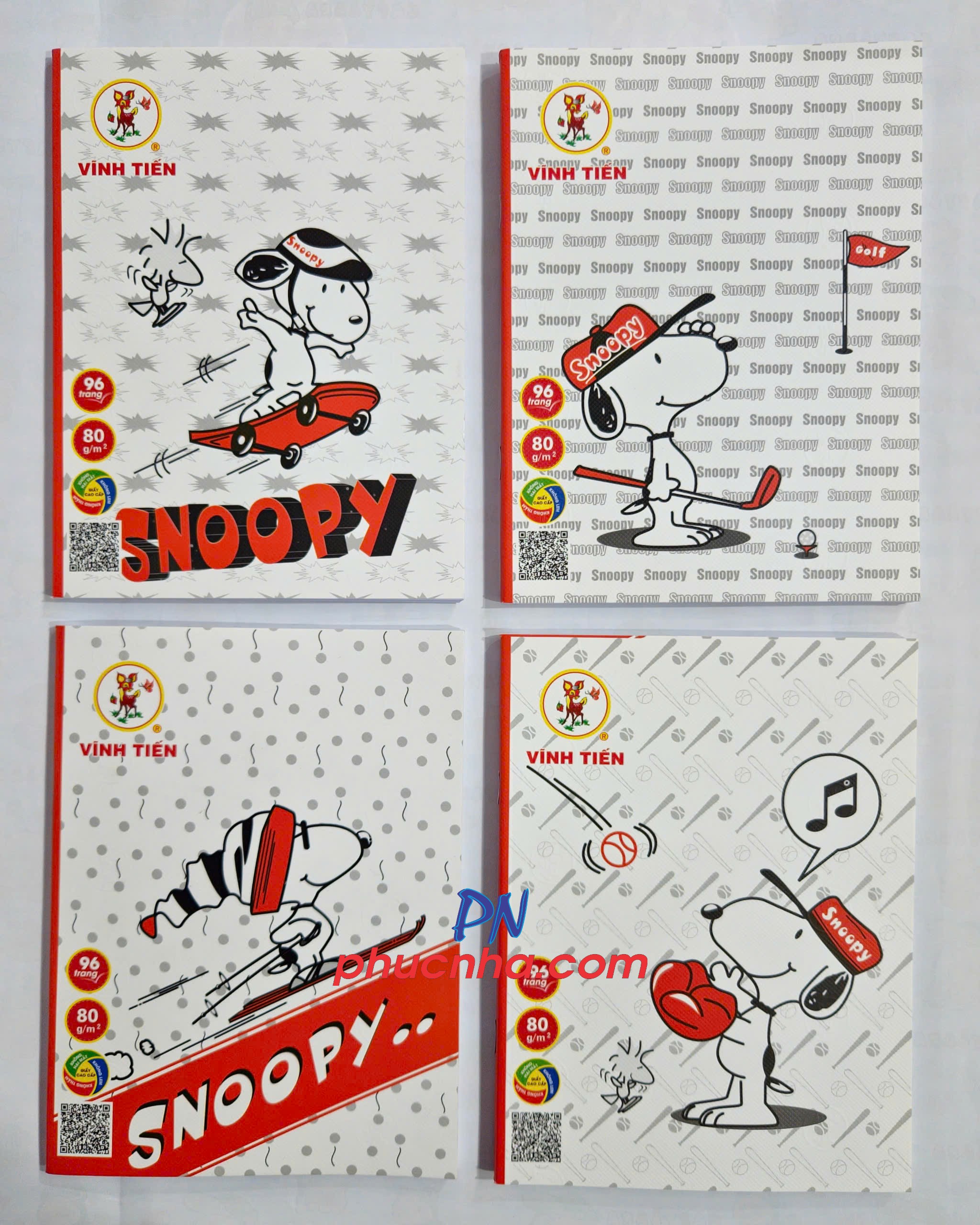 Tập HS Vĩnh Tiến Snoopy 96tr 80gsm (10/100)