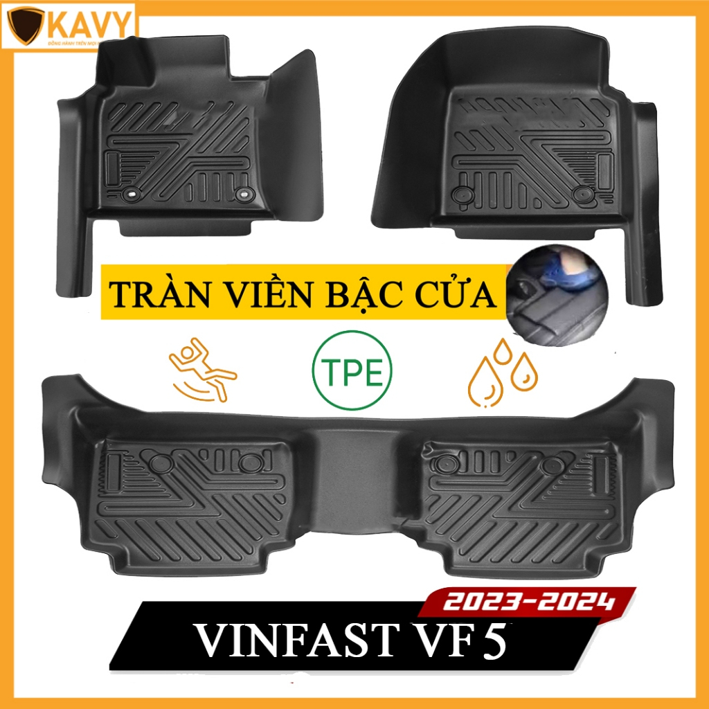 Thảm lót sàn ô tô Hyundai Custin đúc nhựa nguyên sinh TPE tràn viền cửa cao cấp