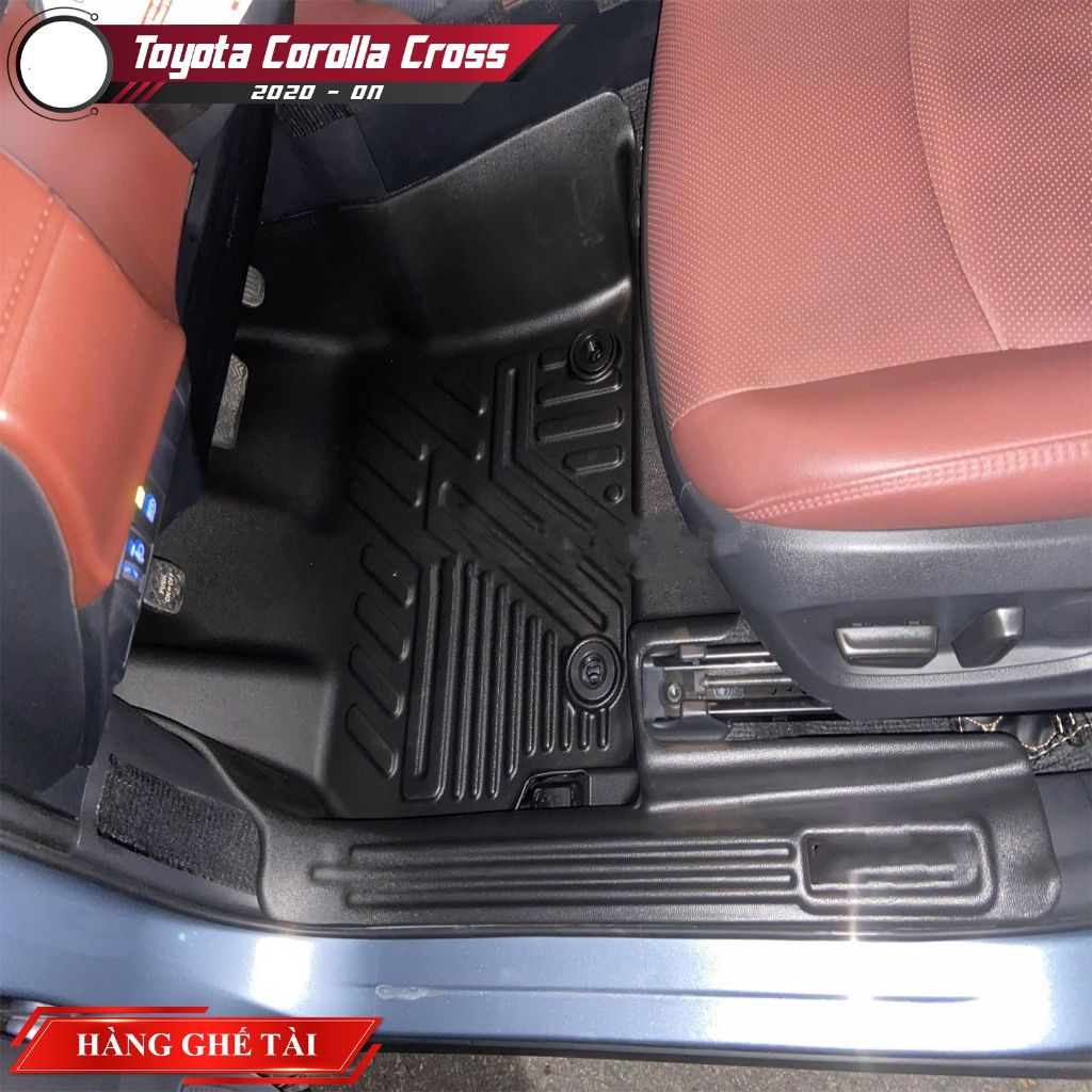 Thảm lót sàn ô tô Toyota Corolla Cross 2020-2024 bằng TPE tràn viền bậc cửa an toàn cao cấp