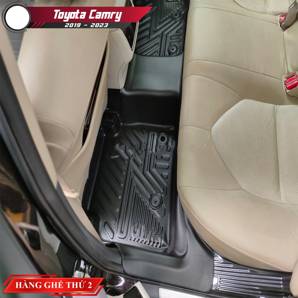 Thảm lót sàn ô tô Toyota Camry 2019-2024 bằng TPE tràn viền bậc cửa an toàn cao cấp