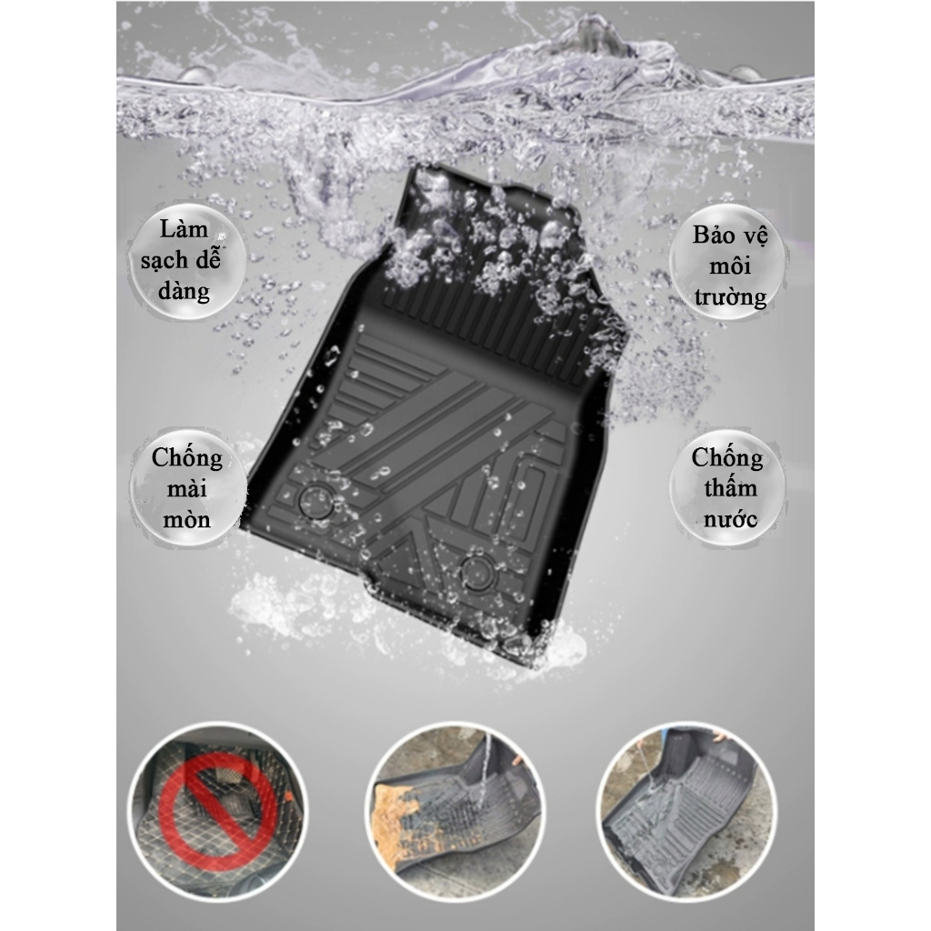 Thảm lót sàn ô tô Toyota Corolla Cross 2020-2024 bằng TPE tràn viền bậc cửa an toàn cao cấp