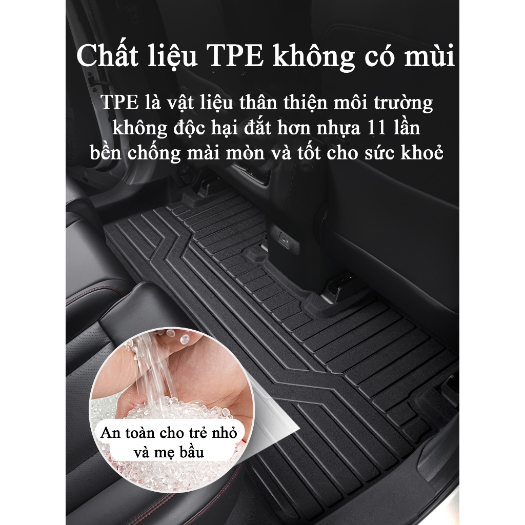 Thảm lót sàn ô tô KIA K3 2021-2024 chất liệu TPE an toàn chống nước tràn viền bậc cửa
