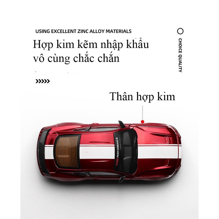 Đồ chơi lắp ráp xe mô hình Ford Mustang GT 2018  KAVY bằng hợp kim nguyên khối chạy cót