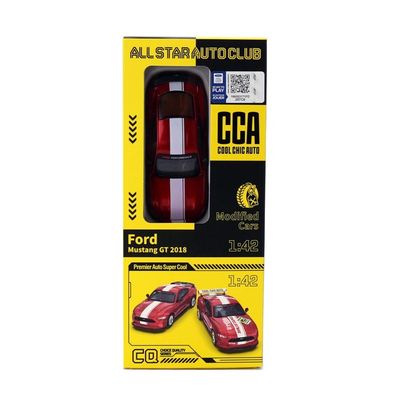 Đồ chơi lắp ráp xe mô hình Ford Mustang GT 2018  KAVY bằng hợp kim nguyên khối chạy cót